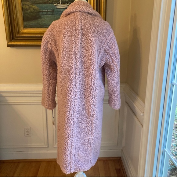 UGG Pink Purple Gertrude Long Teddy Coat NWT - Picture 5 of 12
